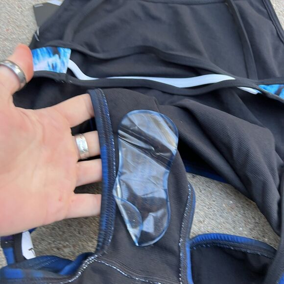 TYR Diffusion Trinity Fit One Piece Swimsuit women’s XL (36) NWT RED WHITE BLUE - Picture 9 of 9